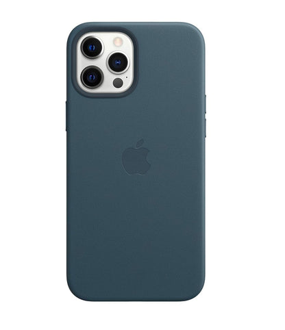 iPhone 15 Pro Leather Case With Ic Working- Batlic Blue