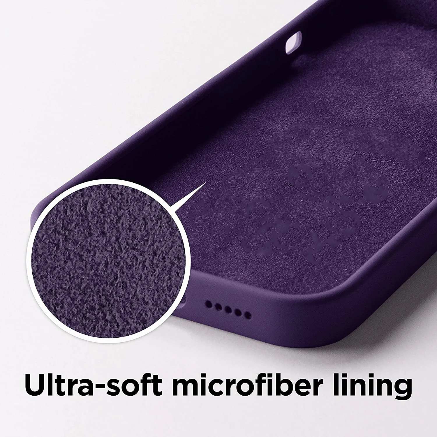 iPhone 14 Pro Liquid Silicon Inner Fabric with Logo