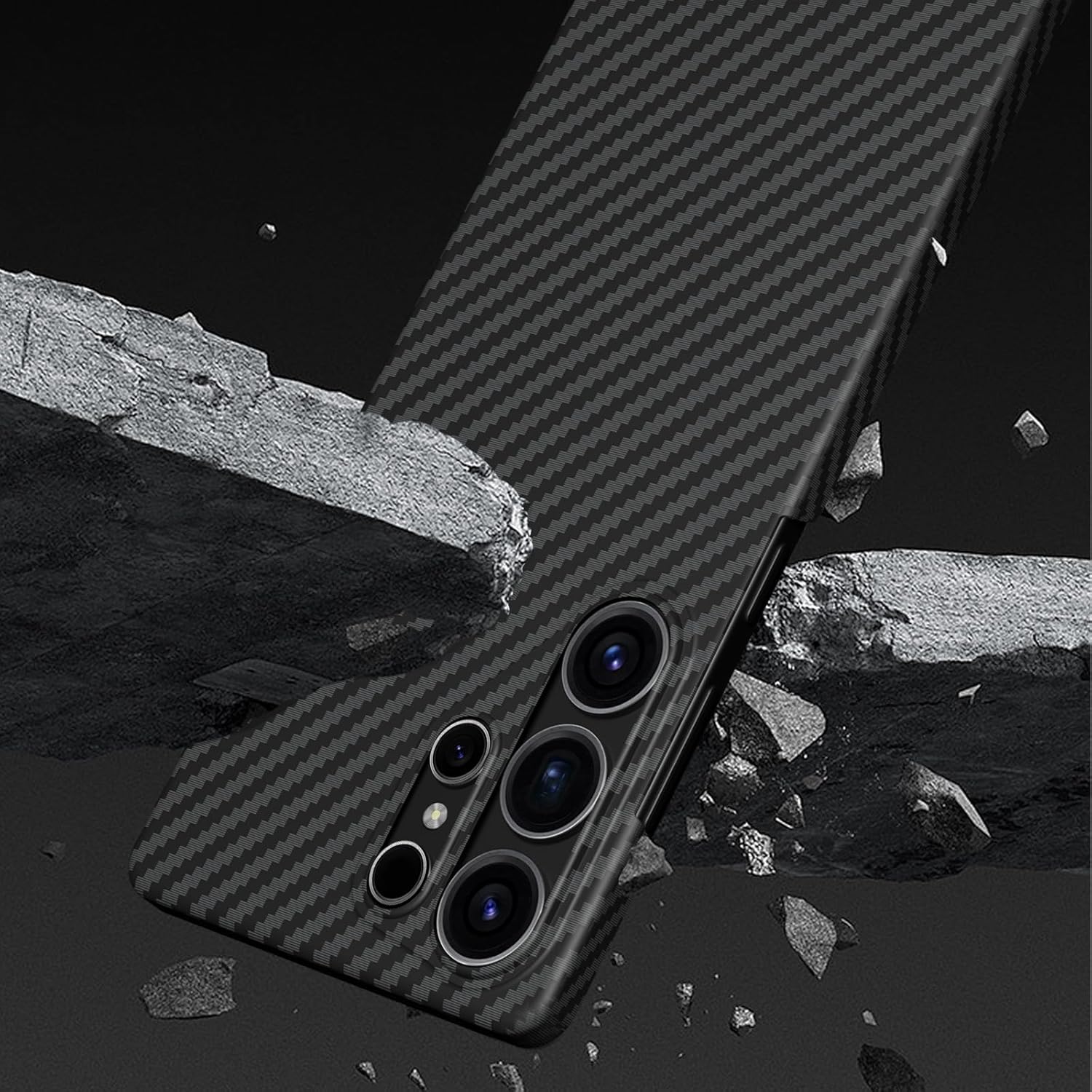 Samsung Galaxy S26 Ultra Carbon Case, X-Level Slim Flexible Carbon Nano Fiber with Magsafe - Black