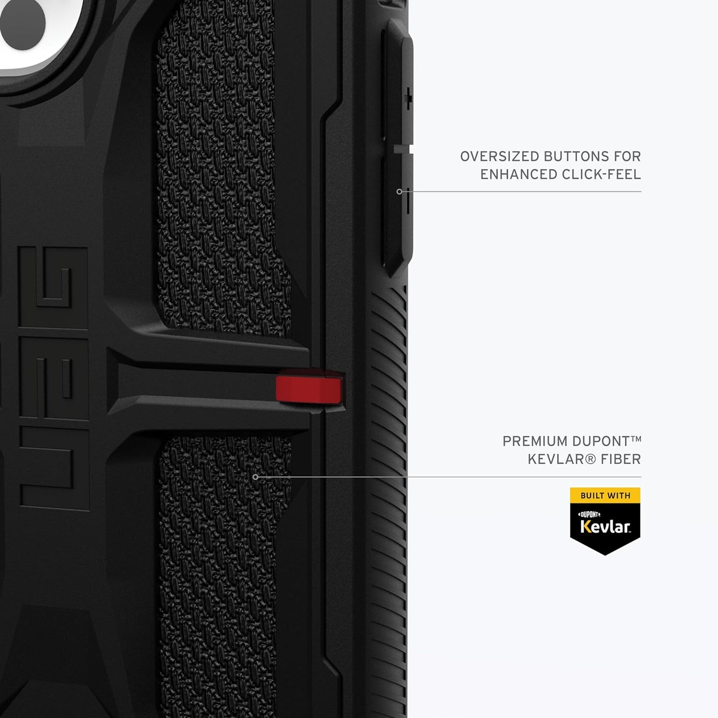 iPhone 15 Pro UAG Monarch Kevlar Series Slim Fit Light-Weight Rugged Protective Case - Black