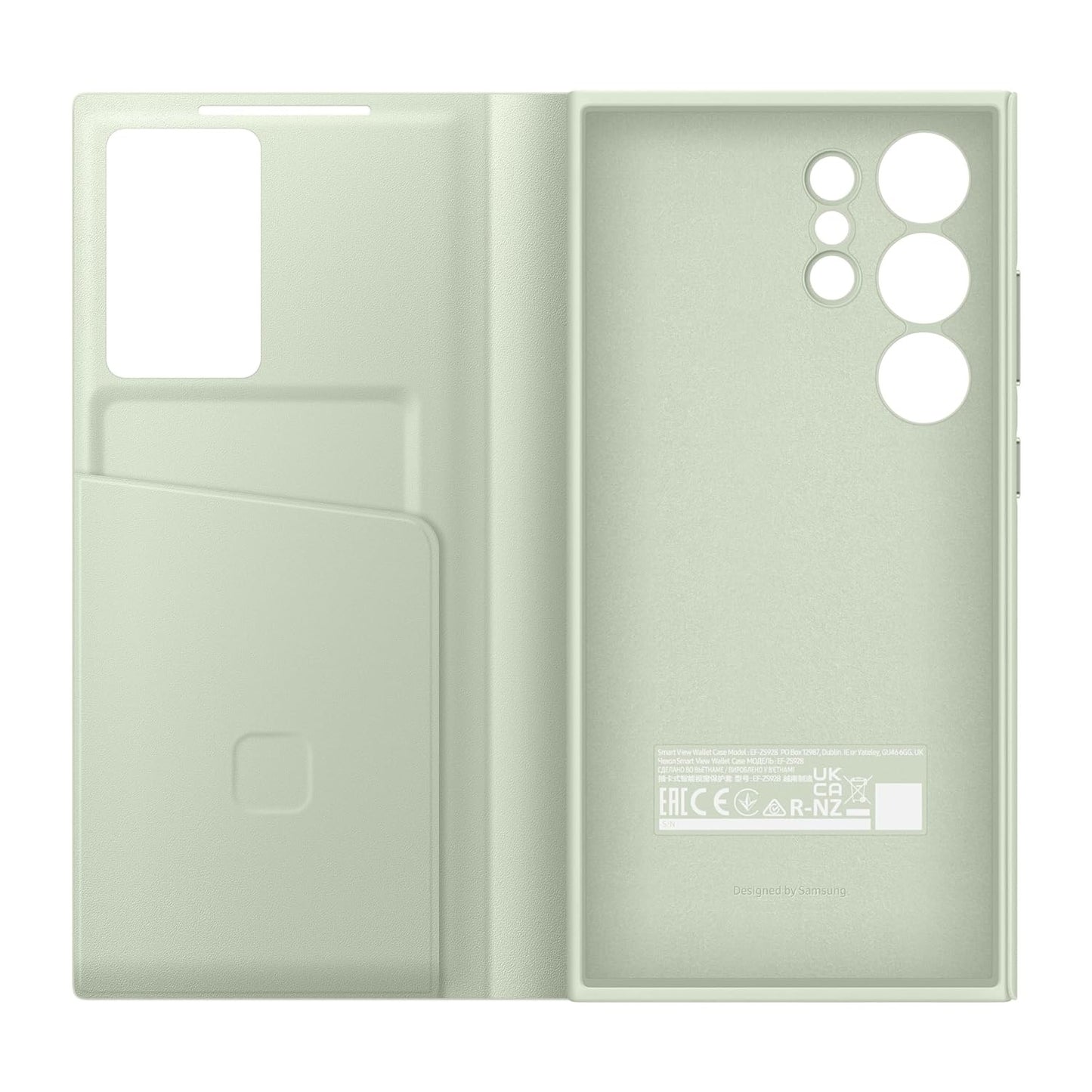 Samsung Galaxy S24 Smart S - View Window Flip Wallet Case with Tap Control - Mint Green