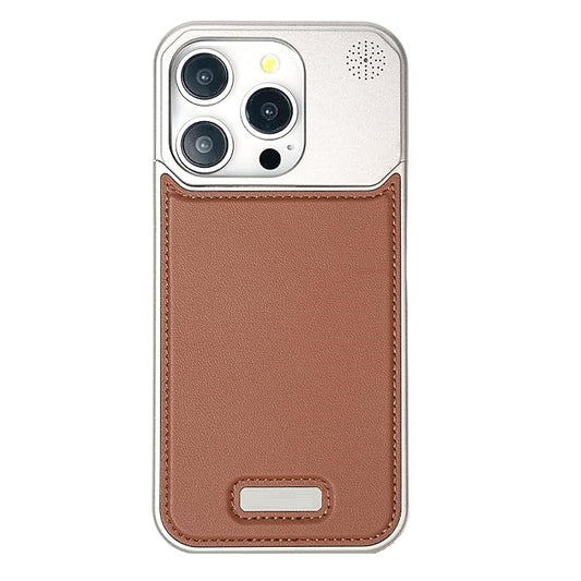 iPhone 16 Pro Max Super Slim AeroFLex Metal Frame Less Leather Case with Magsafe - Brown