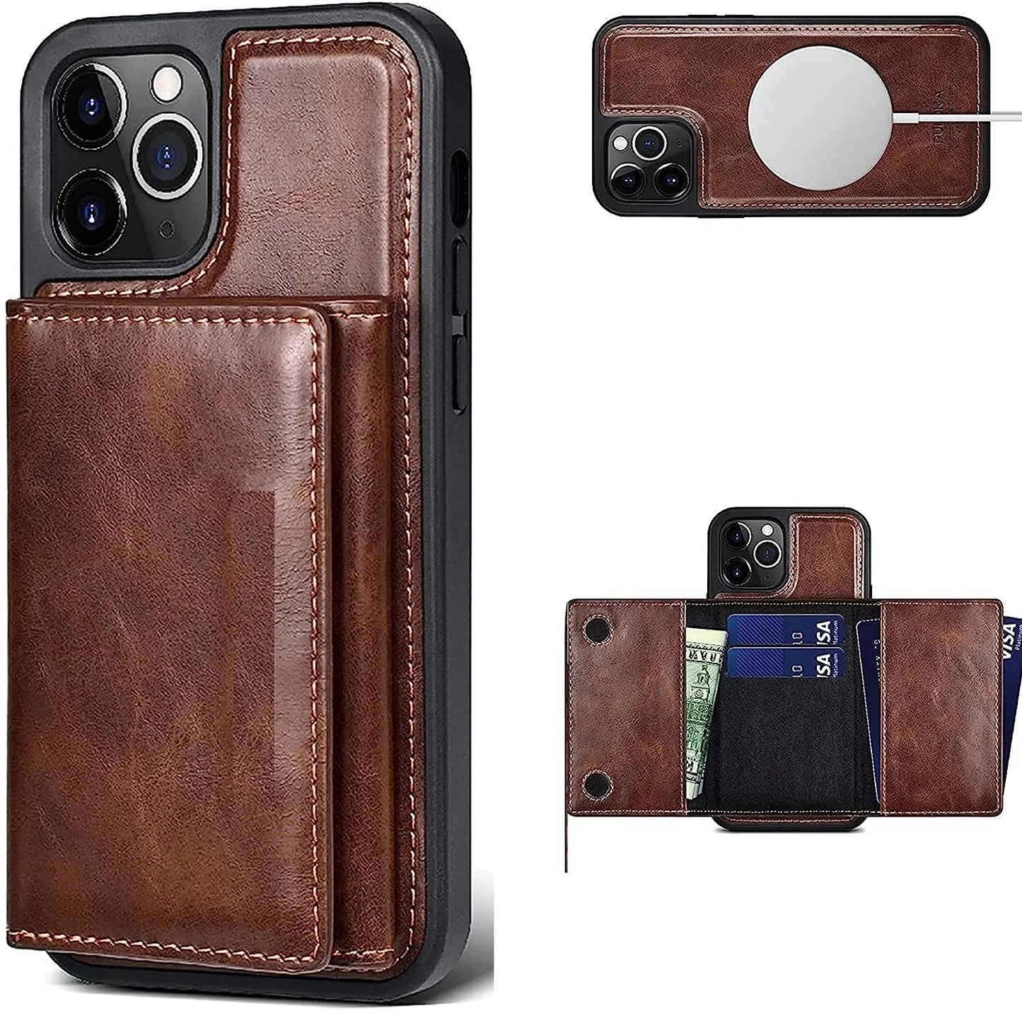 iPhone 14 Pro Max Premium Quality New Design Wallet Leather case