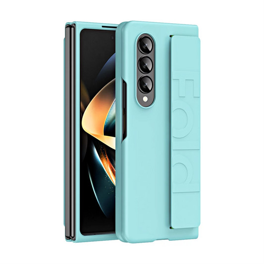 Samsung Galaxy Z Fold 4 Hand Strap Full Protective Hard PC Case- Green