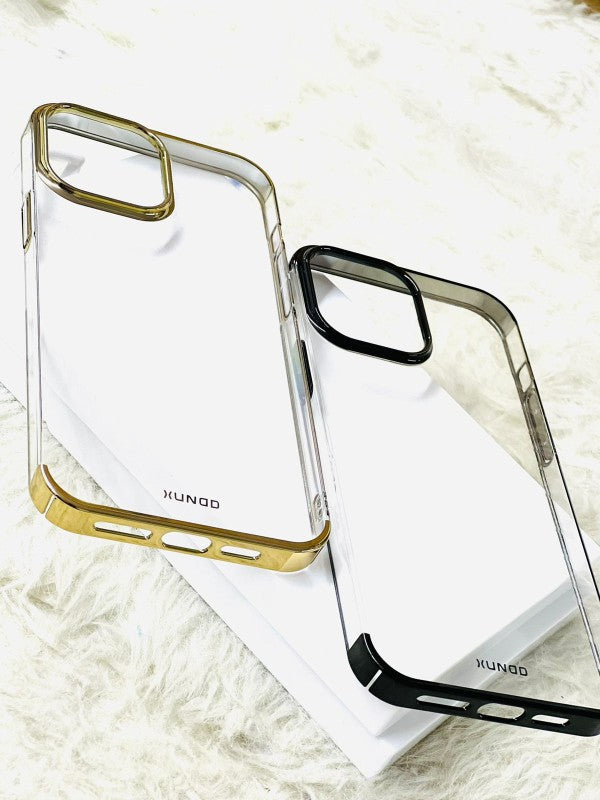 iPhone 15 XUNDD Jazz 2 Series Luxurious Electroplated Shockproof Clear Case-Gold