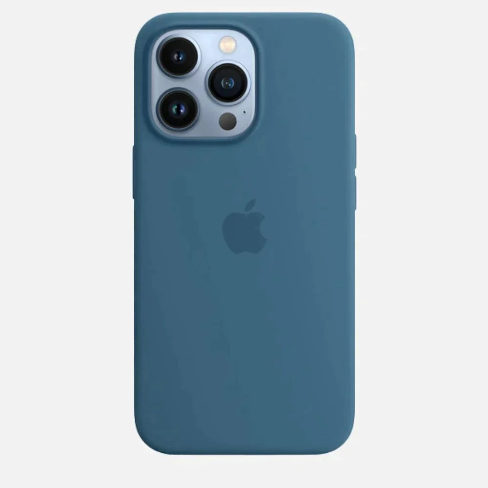 iPhone 15 Pro Max Original Silicone Case With IC Working - Batlic Blue