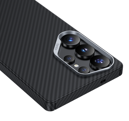 Samsung Galaxy S25 Ultra BENKS Carbon Case, Real Aramid Fiber Thin Case with Magsafe - Black