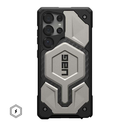 Samsung Galaxy S23 Ultra UAG Monarch Pro (Inner Leather) Case With Magsafe - Silver