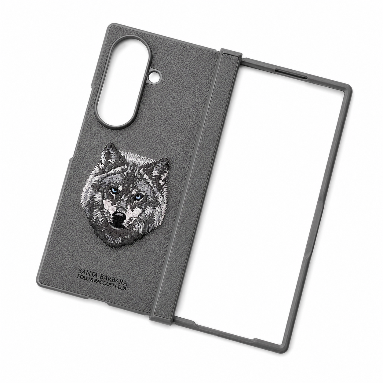 Samsung Z Fold8 Ultra Original Santa Barbara Polo Requite Club Leather Case Savana Series with Hinge Protection Cover - Wolf
