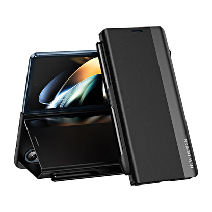 Samsung Galaxy Z Fold 3 Case Flip Leather Wallet Slim Clear S-View Mirror Plating Shockproof Thin Kickstand