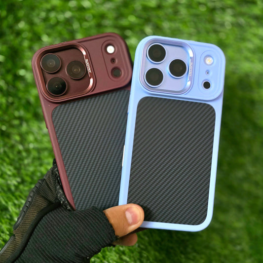iPhone 18 Pro Max Original NjoyNY Soft Carbon Fiber Texture Case with Camera Control Button and Magsafe