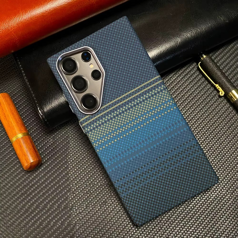 Samsung Galaxy S25 Ultra Carbon Case, Tactile Sunset PC Thin Case Metal Camera with Magsafe Case - Moonrise