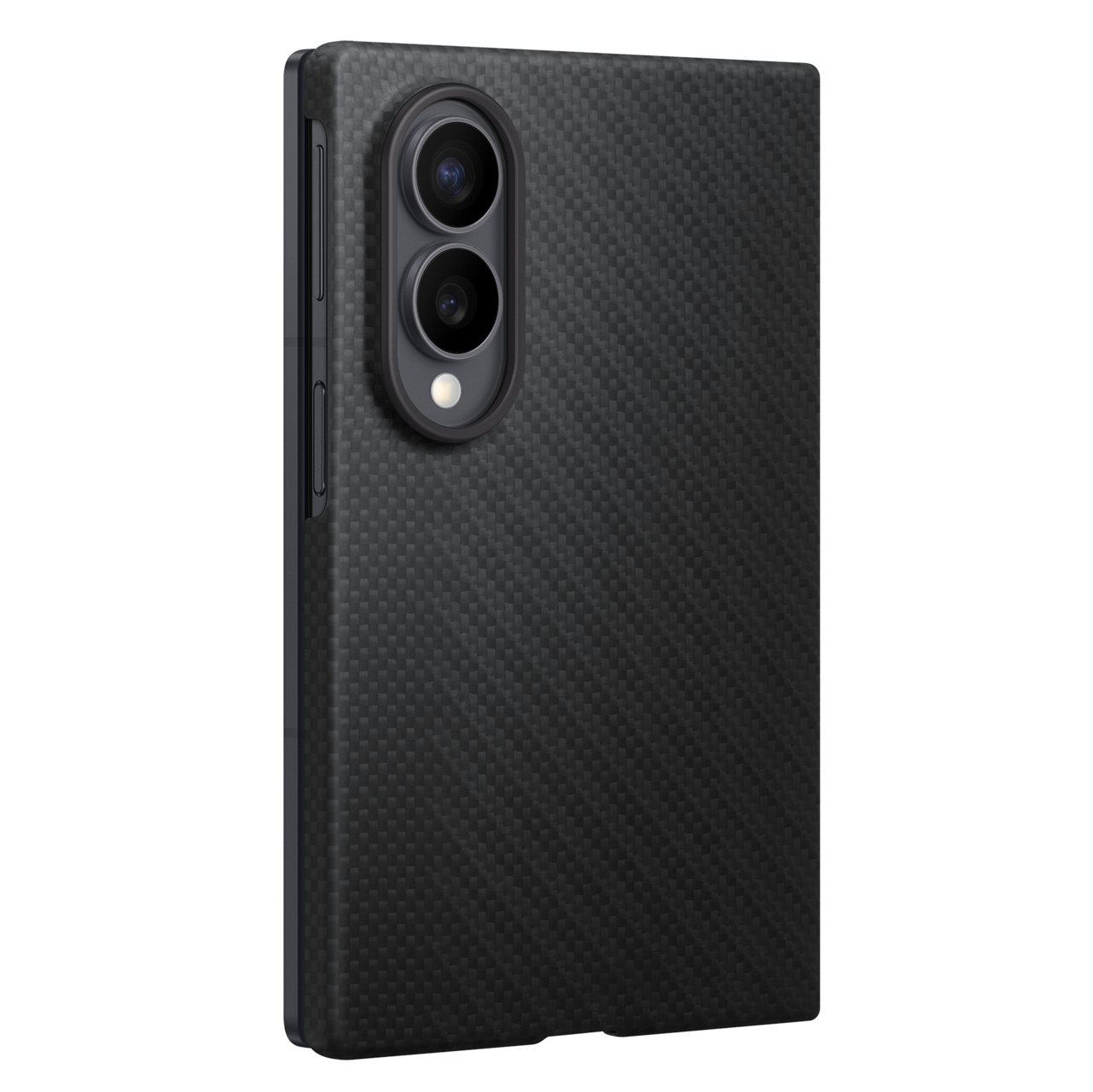Samsung Z Fold8 Carbon Case, 0.8mm Slim Carbon Fiber Cover with Magsafe and Logo - Black