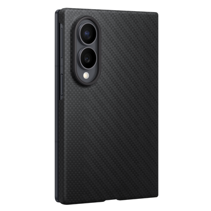 Samsung Z Fold8 Carbon Case, 0.8mm Slim Carbon Fiber Cover with Magsafe and Logo - Black