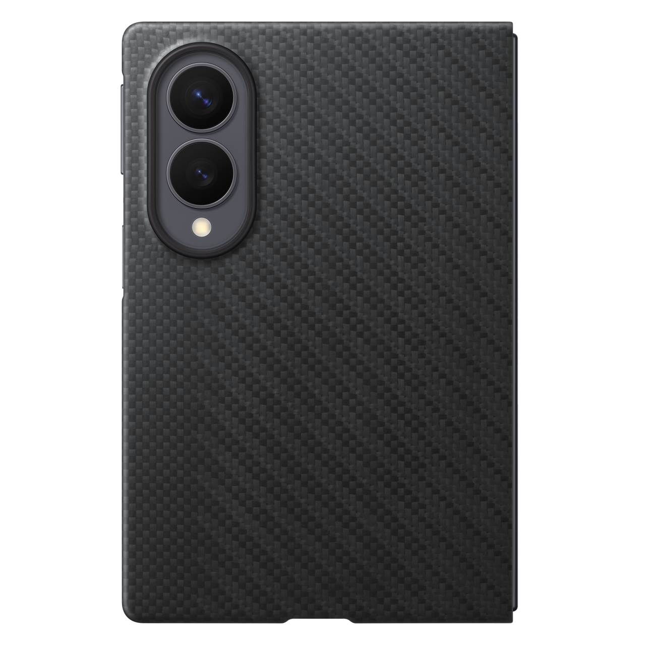 Samsung Z Fold8 Carbon Case, 0.8mm Slim Carbon Fiber Cover with Magsafe and Logo - Black