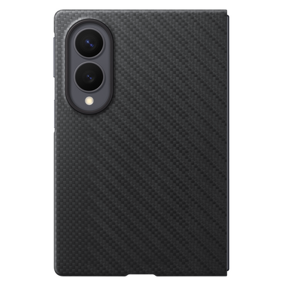 Samsung Z Fold8 Carbon Case, 0.8mm Slim Carbon Fiber Cover with Magsafe and Logo - Black