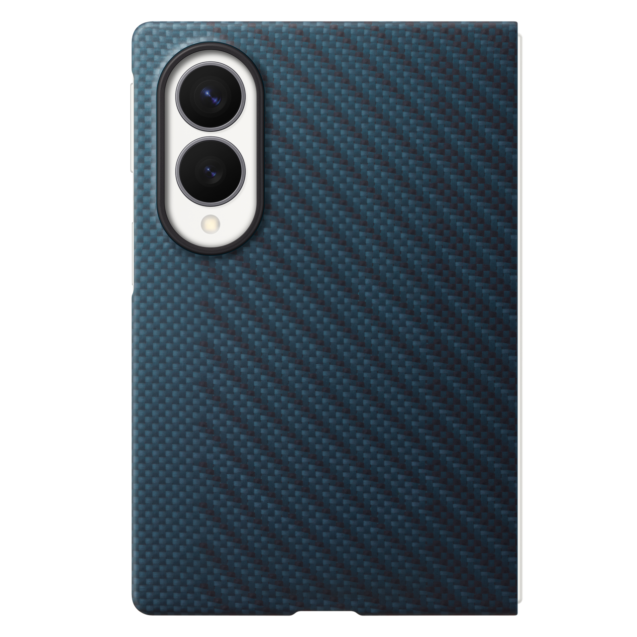 Samsung Z Fold8 Carbon Case, 0.8mm Slim Carbon Fiber Cover with Magsafe and Logo - Blue