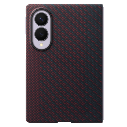 Samsung Z Fold8 Carbon Case, 0.8mm Slim Carbon Fiber Cover with Magsafe and Logo - Blue