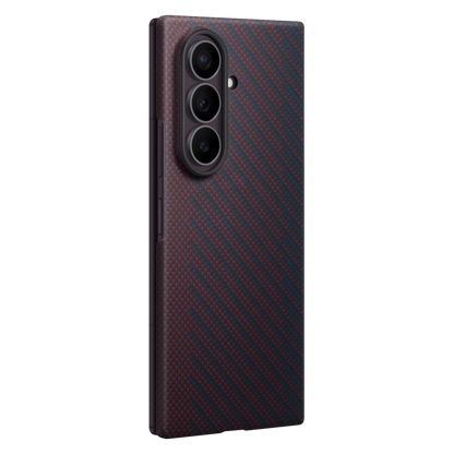 Samsung Fold8 Ultra Carbon Case, 0.8mm Slim Carbon Fiber Cover with Magsafe and Logo - Wine
