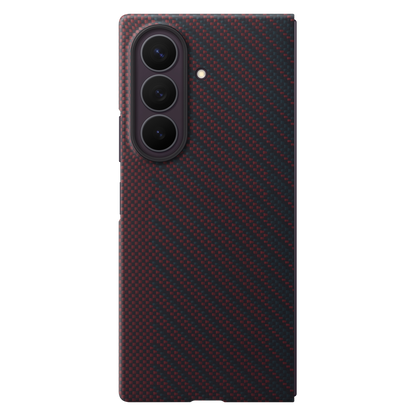 Samsung Fold8 Ultra Carbon Case, 0.8mm Slim Carbon Fiber Cover with Magsafe and Logo - Wine
