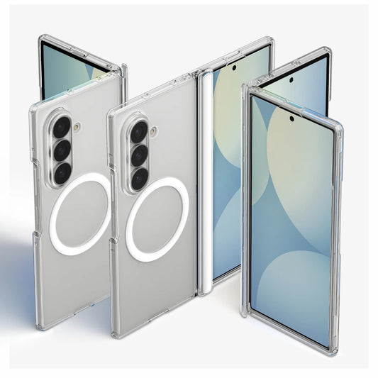 Samsung Fold8 Ultra Transparent Case, Cristal Clear Anti-Yellowing Magnetic Magsafe Case with Hinge Protection