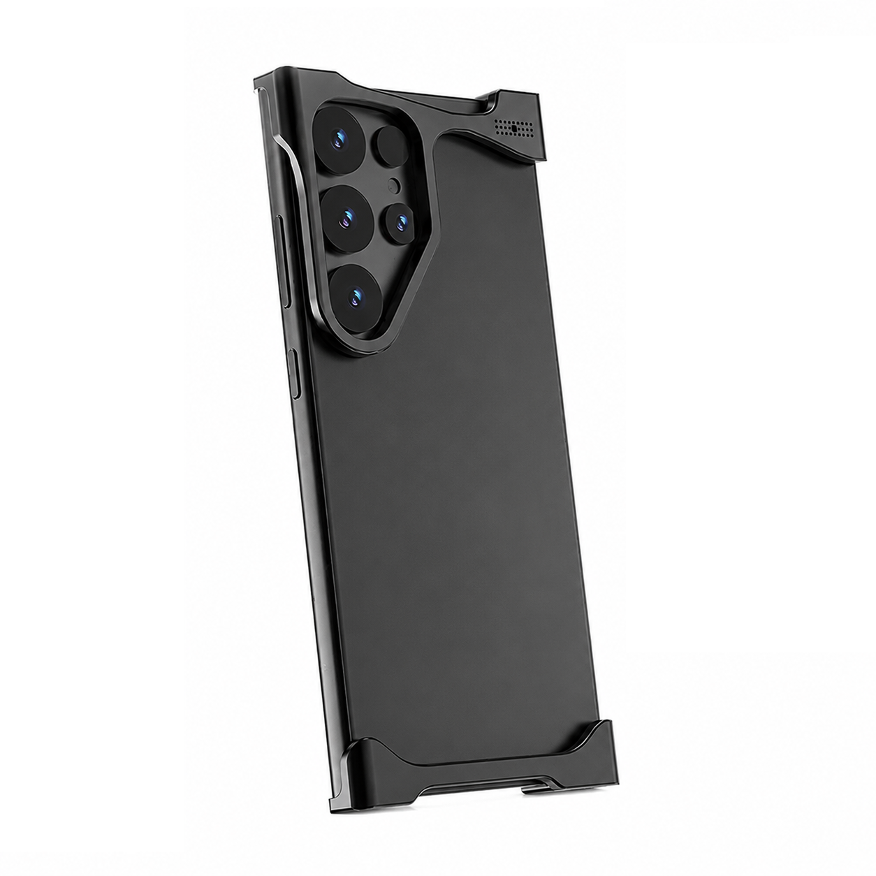 Samsung Galaxy S26 Ultra Metal Bumper Cover, Aluminum Frameless Minimalist Design Heat Dissipation Bumper Case - Black