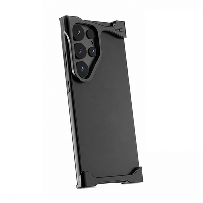 Samsung Galaxy S26 Ultra Metal Bumper Cover, Aluminum Frameless Minimalist Design Heat Dissipation Bumper Case - Black