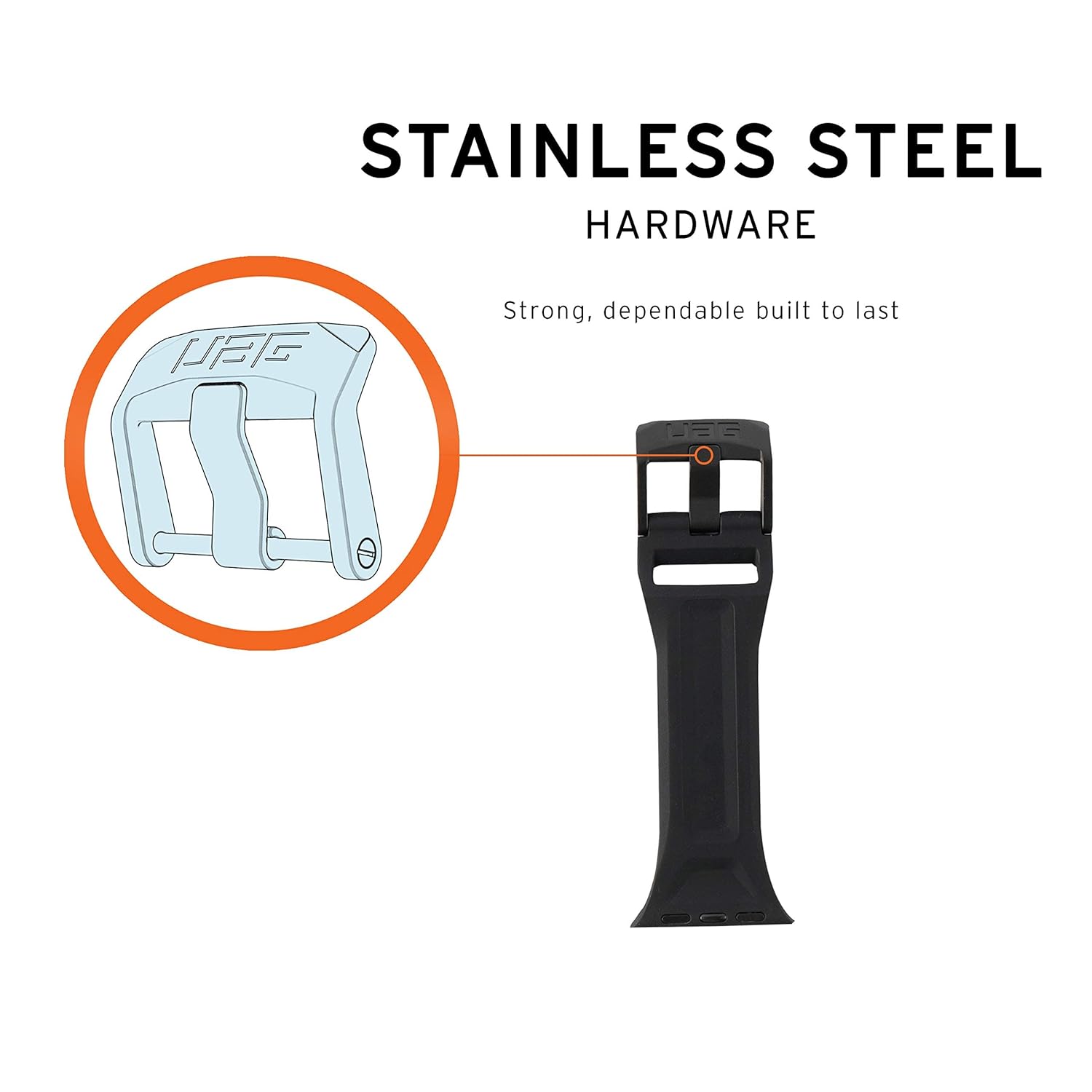 UAG Watch Band Silicone Scout Strap for iWatch (42-44-45-49 MM) - Black