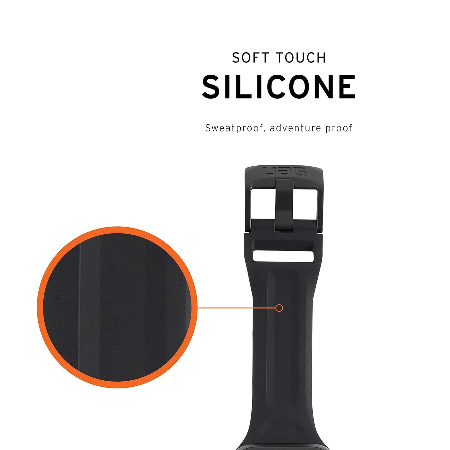 UAG Watch Band Silicone Scout Strap for iWatch (42-44-45-49 MM) - Black