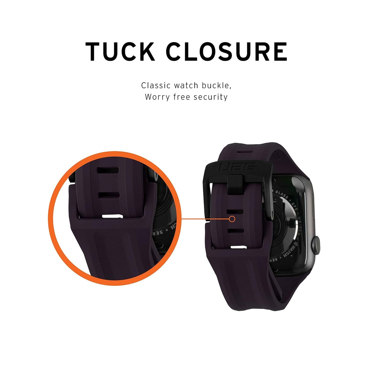 UAG iWatch Band Silicone Scout Strap for iWatch (44-45-46-49 MM) - Wine