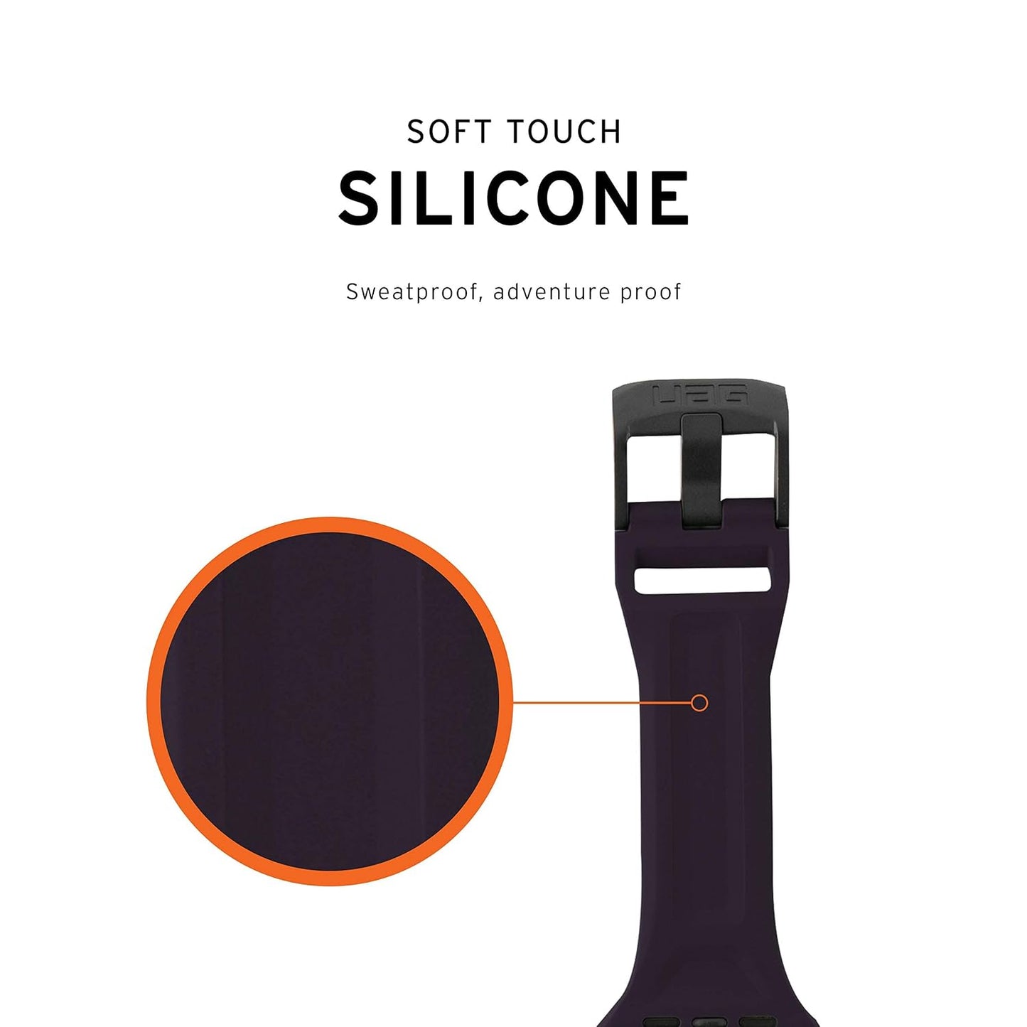 UAG iWatch Band Silicone Scout Strap for iWatch (44-45-46-49 MM) - Wine