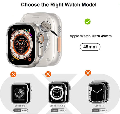 iWatch Bumper Cover Anti-Drop Hard PC iWatch Case for 49mm Ultra/ Ultra 2 / Ultra3