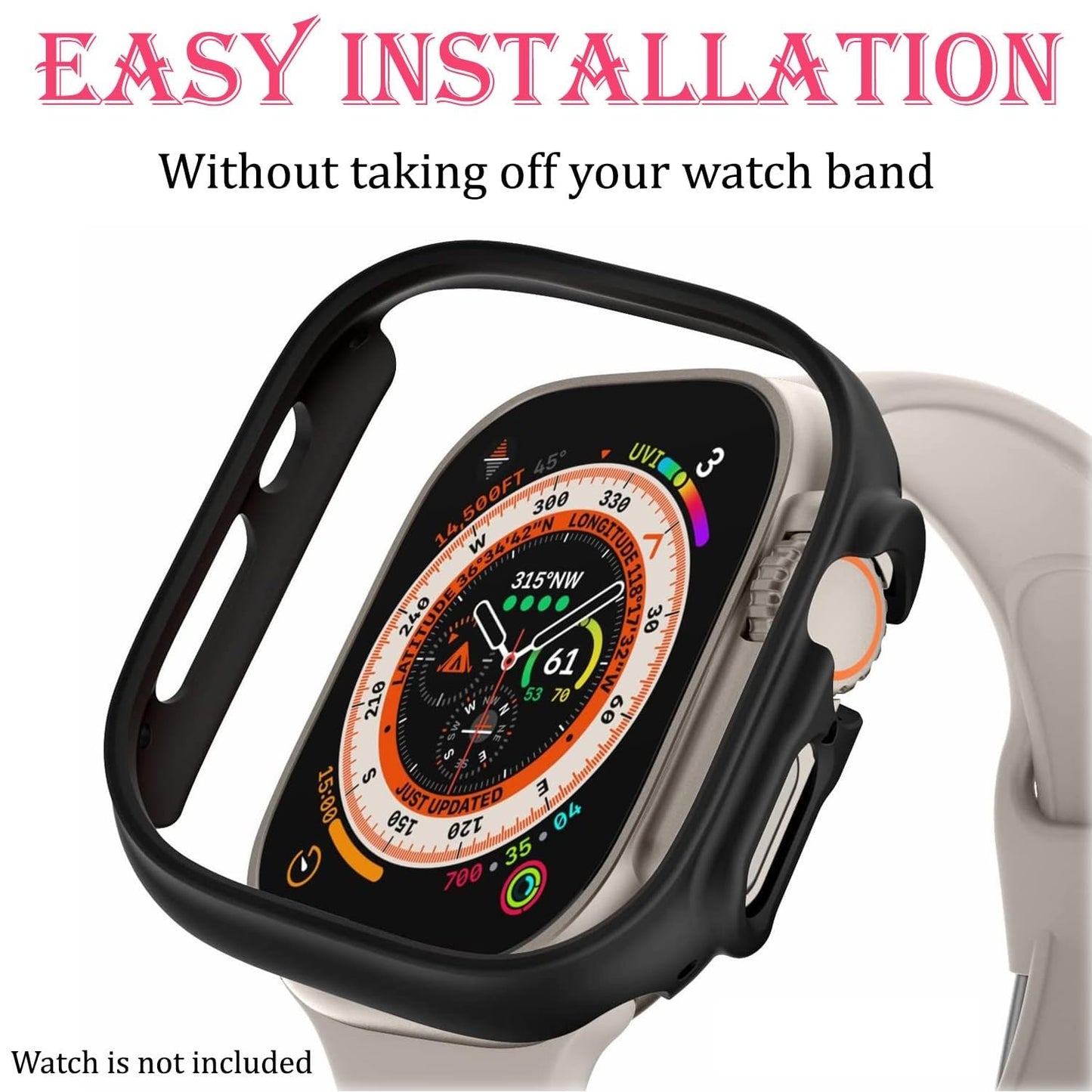 iWatch Bumper Cover Anti-Drop Hard PC iWatch Case for 49mm Ultra/ Ultra 2 / Ultra3
