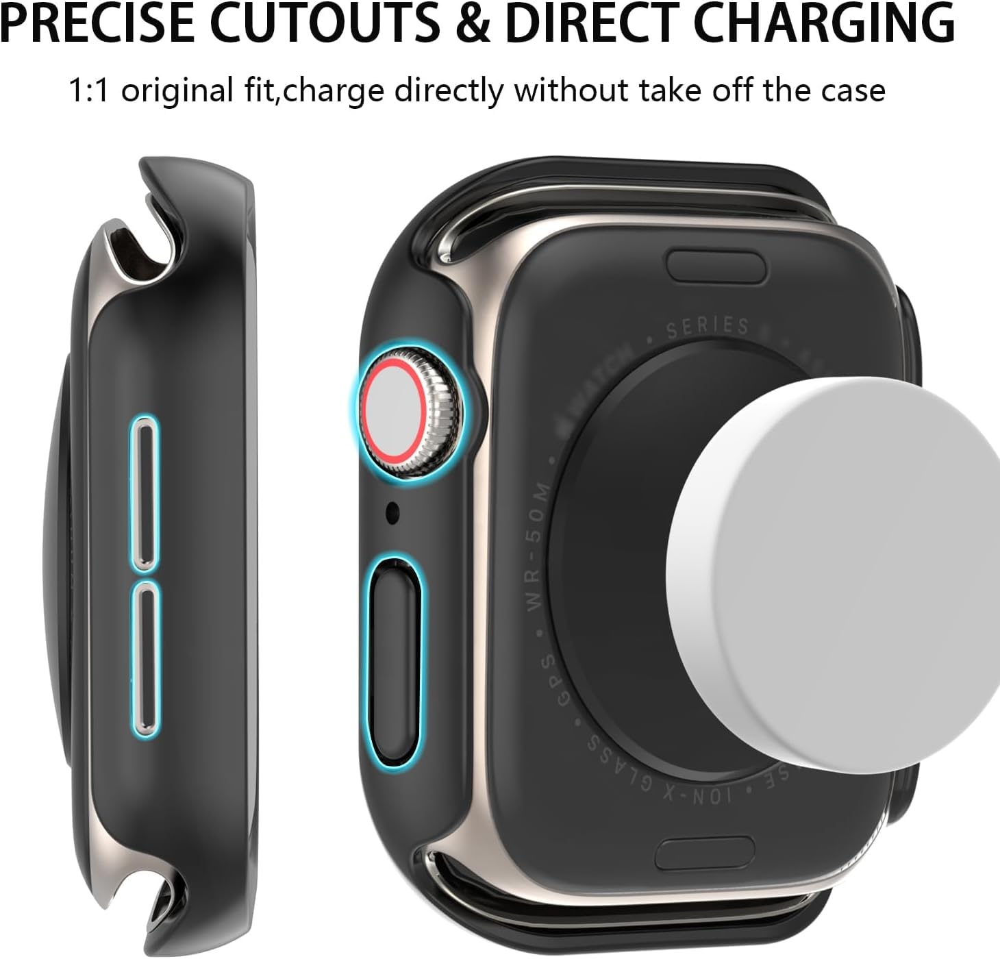 iWatch Bumper Cover Hard PC iWatch Case for Series 10 - 42MM (No Front Screen Protector)