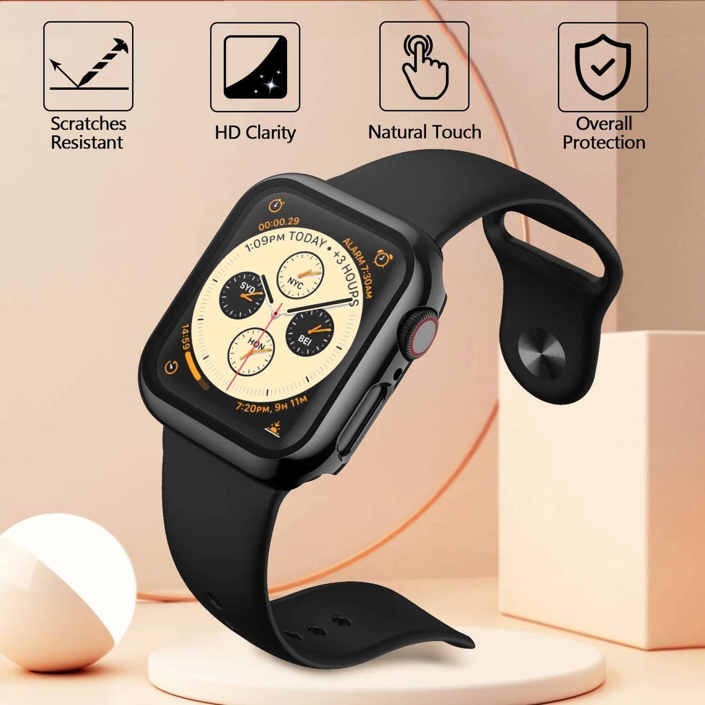 iWatch Bumper Cover Hard PC iWatch Case for Series 10 - 42MM (No Front Screen Protector)