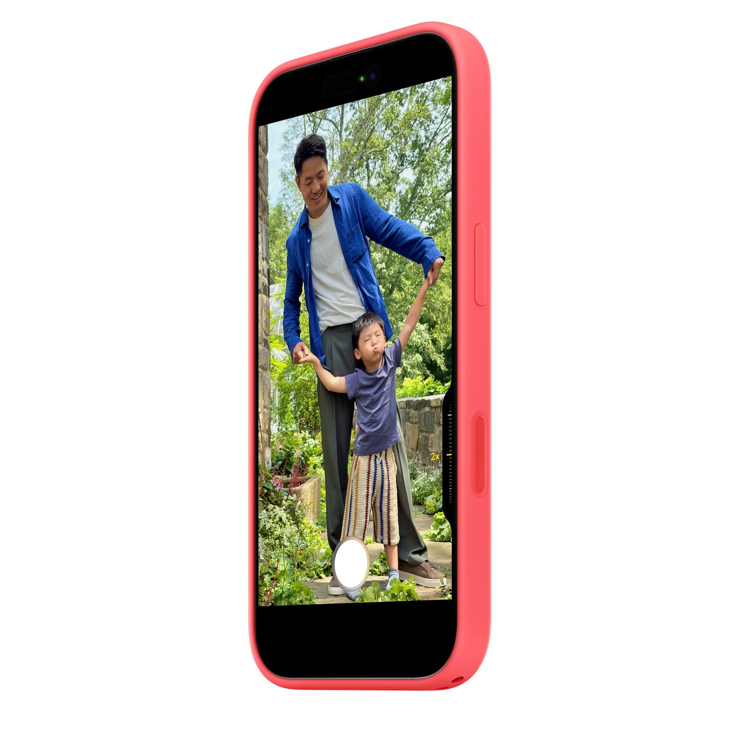 iPhone 17 Silicon Case with Magsafe & Camera Control Button - Bright Guava