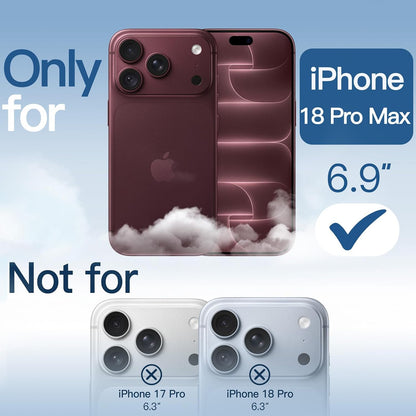 iPhone 18 Pro Max Crystal Clear Soft TPU Anti-Yellowing Back Shockproof Case with Magsafe - Wine