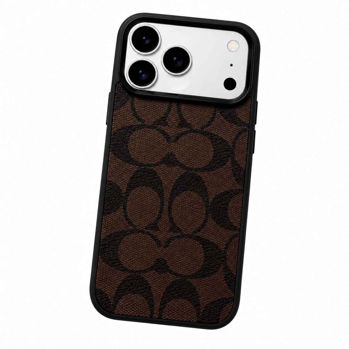 iPhone 17 Pro Coach Leather Case, Luxurious Premium PU Leather Cover