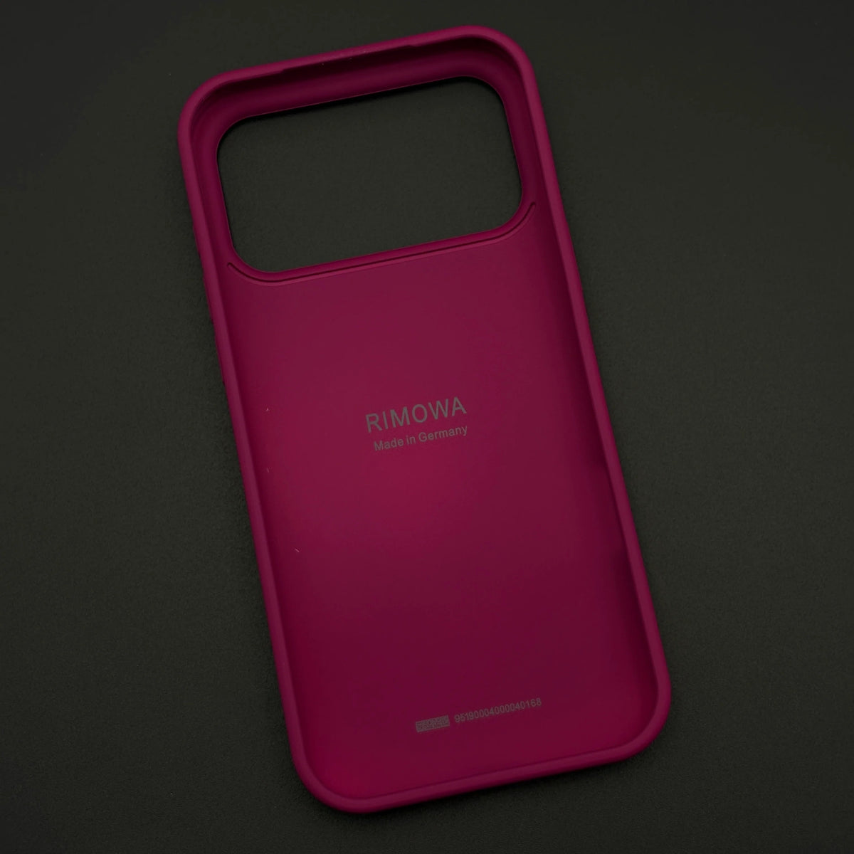 iPhone 18 Pro RM Case, Luxury Luggage Brand RM Vertical Ribbed Hidden - Burgundy