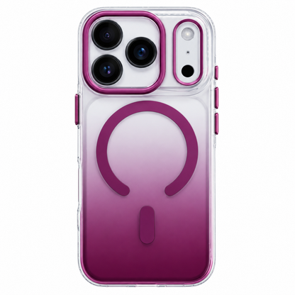 iPhone 18 Pro Max Shockproof Heavy Duty Matte Finish Semi-Transparent 'Augus' Series Case with Magsafe - Wine