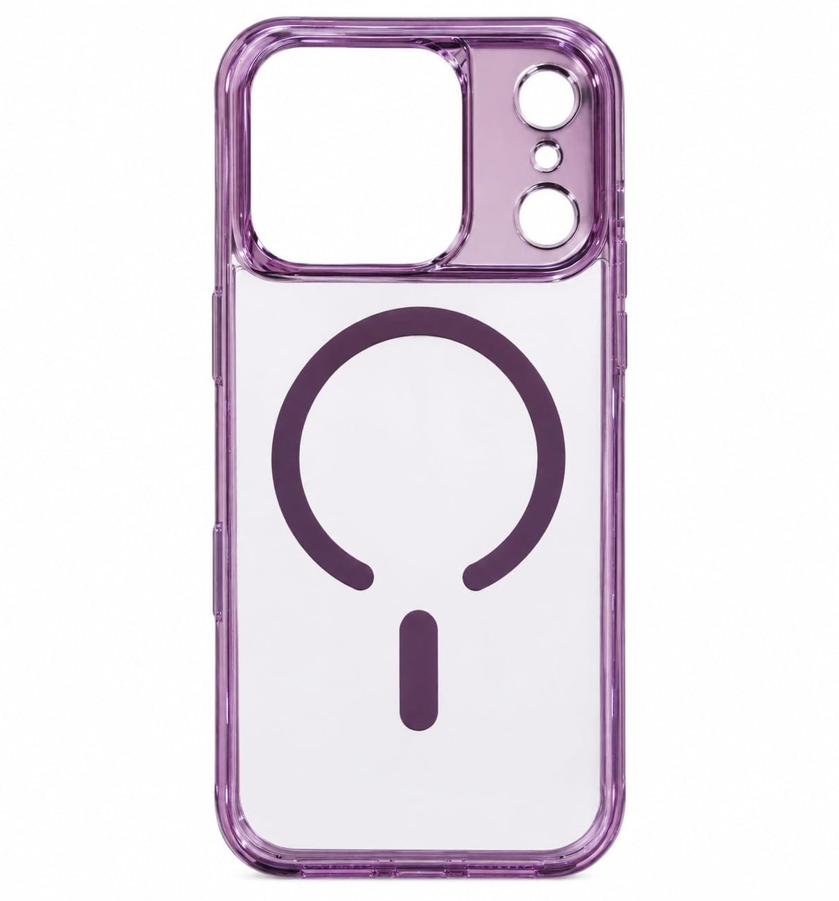 iPhone 18 Pro Max Crystal Clear Anti Yellowing Semi-Transparent Case with Camera Control Button & Magsafe - Wine