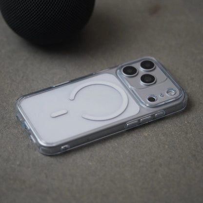 iPhone 18 Pro Max Crystal Clear Anti Yellowing Semi-Transparent Case with Camera Control Button & Magsafe - Clear
