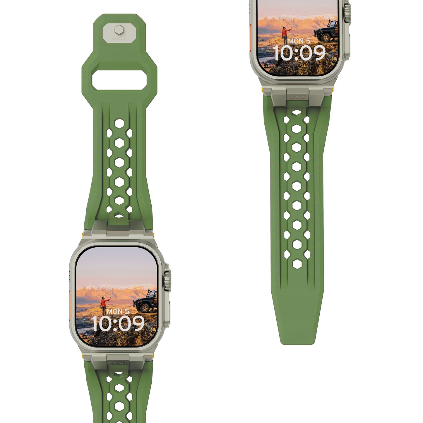 UAG iWatch Strap Premium Sport Breathable Monarch Band for iWatch 44/45/46/49MM - Green