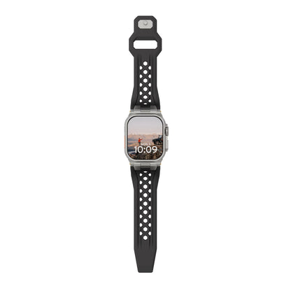 UAG iWatch Strap Premium Sport Breathable Monarch Band for iWatch 44/45/46/49MM - Black/Titanium