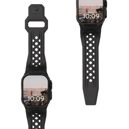 UAG iWatch Strap Premium Sport Breathable Monarch Band for iWatch 44/45/46/49MM - Full Black