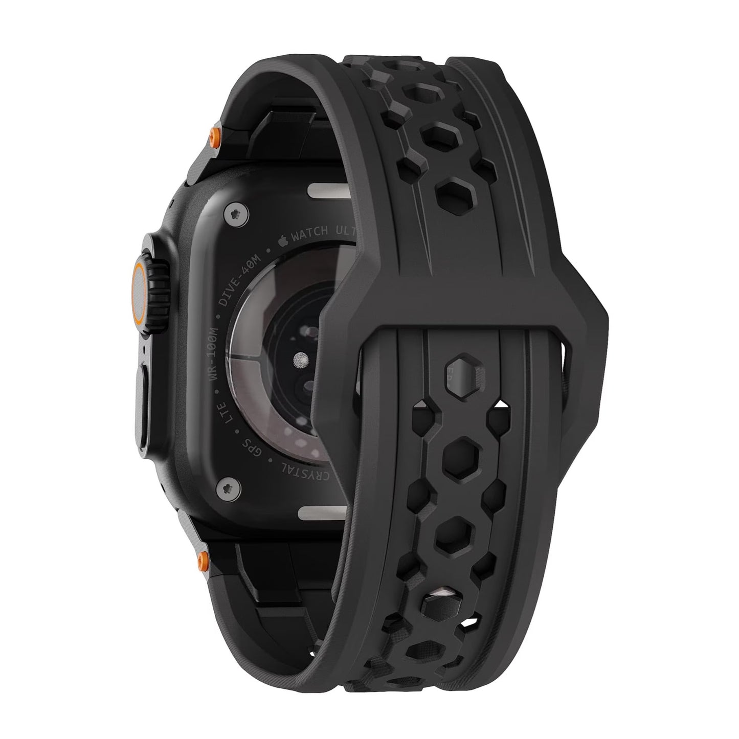 UAG iWatch Strap Premium Sport Breathable Monarch Band for iWatch 44/45/46/49MM - Full Black