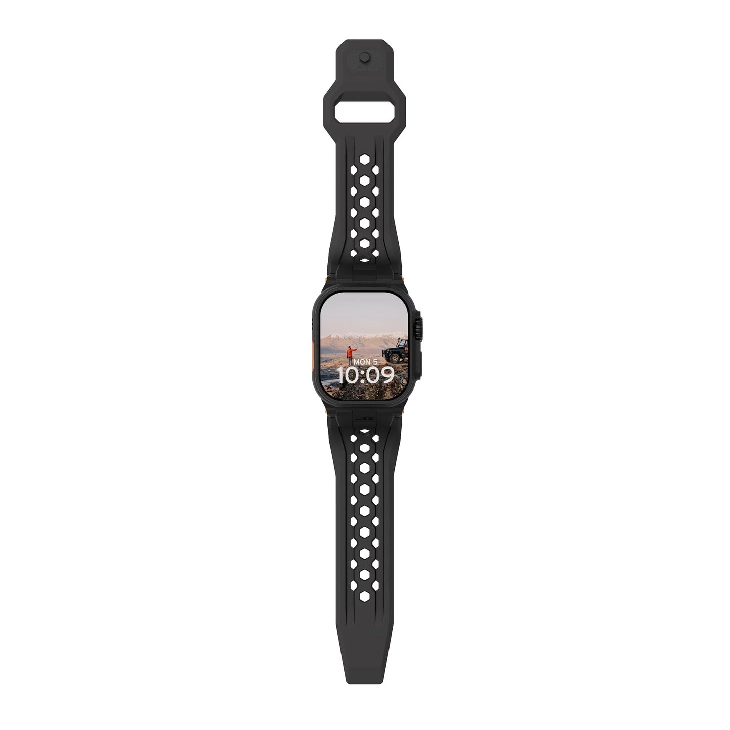 UAG iWatch Strap Premium Sport Breathable Monarch Band for iWatch 44/45/46/49MM - Full Black