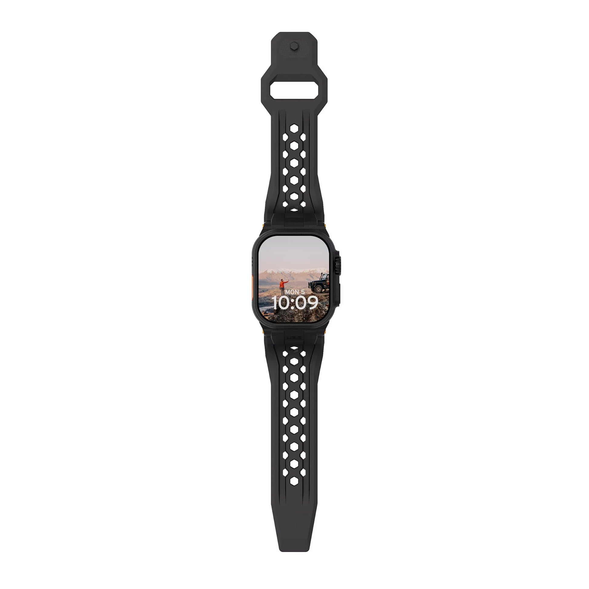 UAG iWatch Strap Premium Sport Breathable Monarch Band for iWatch 44/45/46/49MM - Full Black