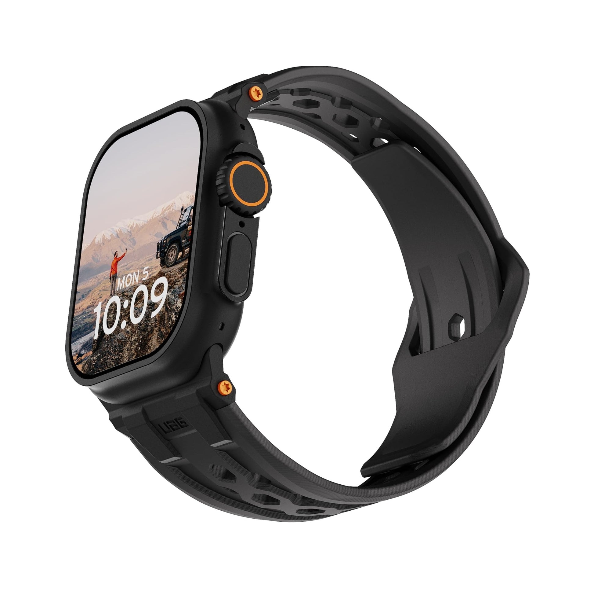 UAG iWatch Strap Premium Sport Breathable Monarch Band for iWatch 44/45/46/49MM - Full Black