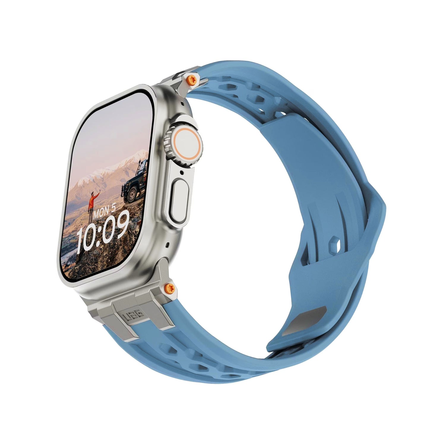 UAG iWatch Strap Premium Sport Breathable Monarch Band for iWatch 44/45/46/49MM - Sky Blue